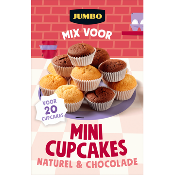 Jumbo Mix voor Mini Cupcakes Naturel & Chocolade 300 g