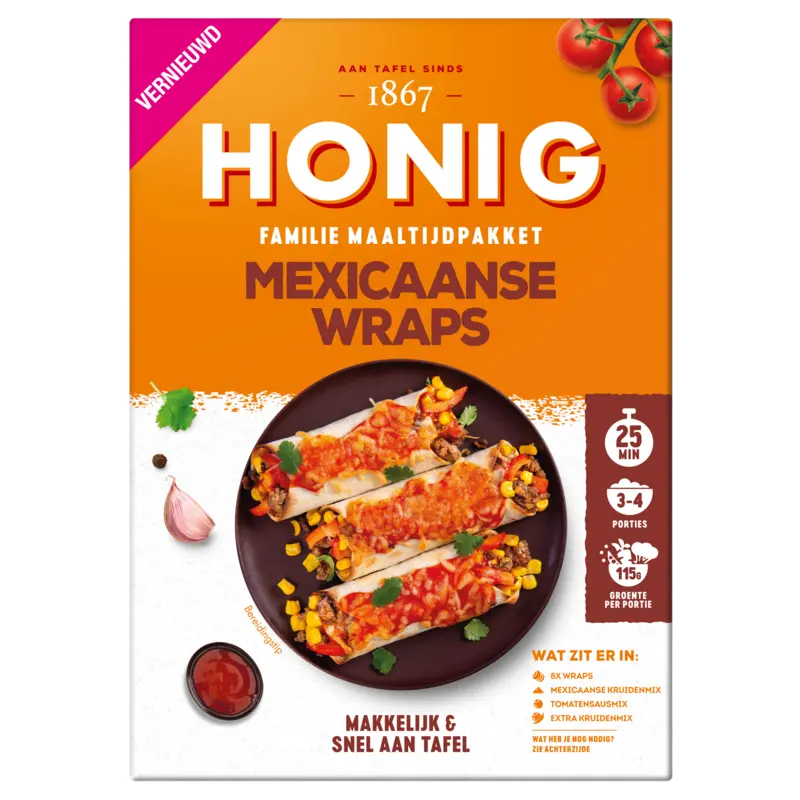 Honig Familie maaltijdpakket Mexicaanse wraps