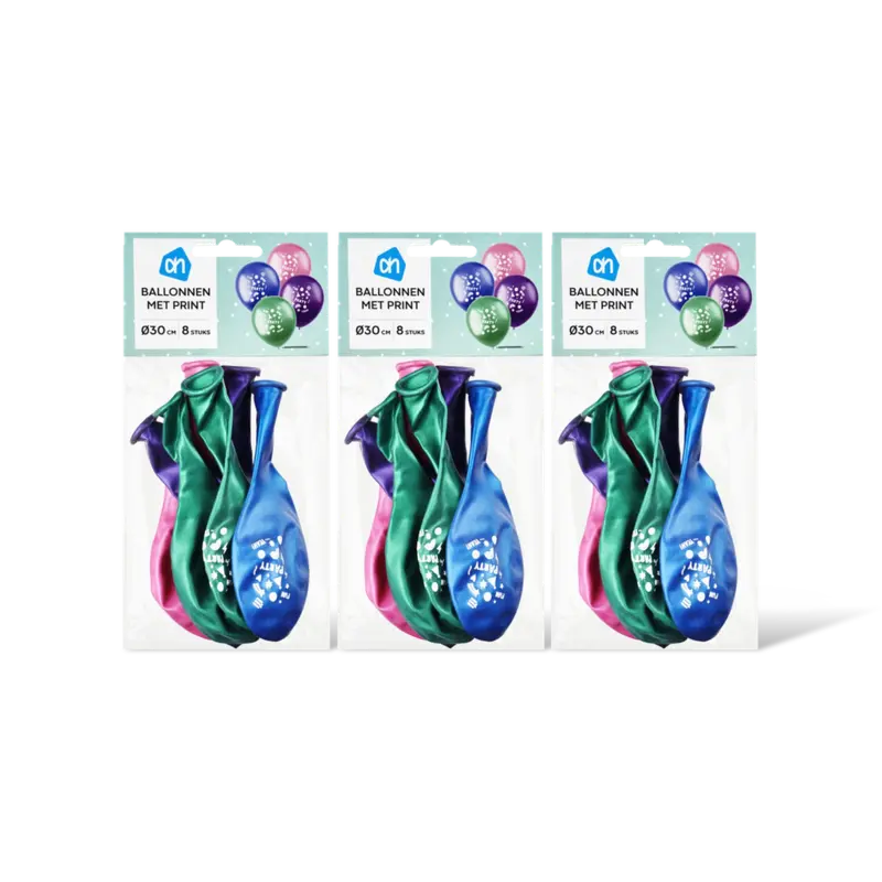 AH Ballonnen met print 3-pack