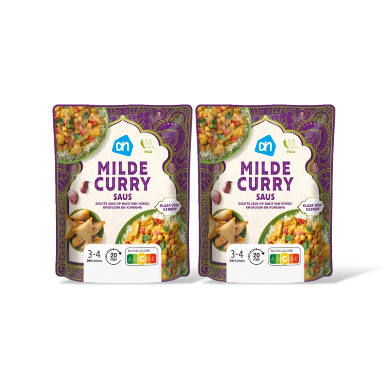 AH Milde curry saus 2-pack