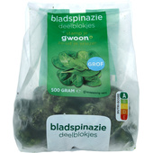 g'woon bladspinazie gesneden