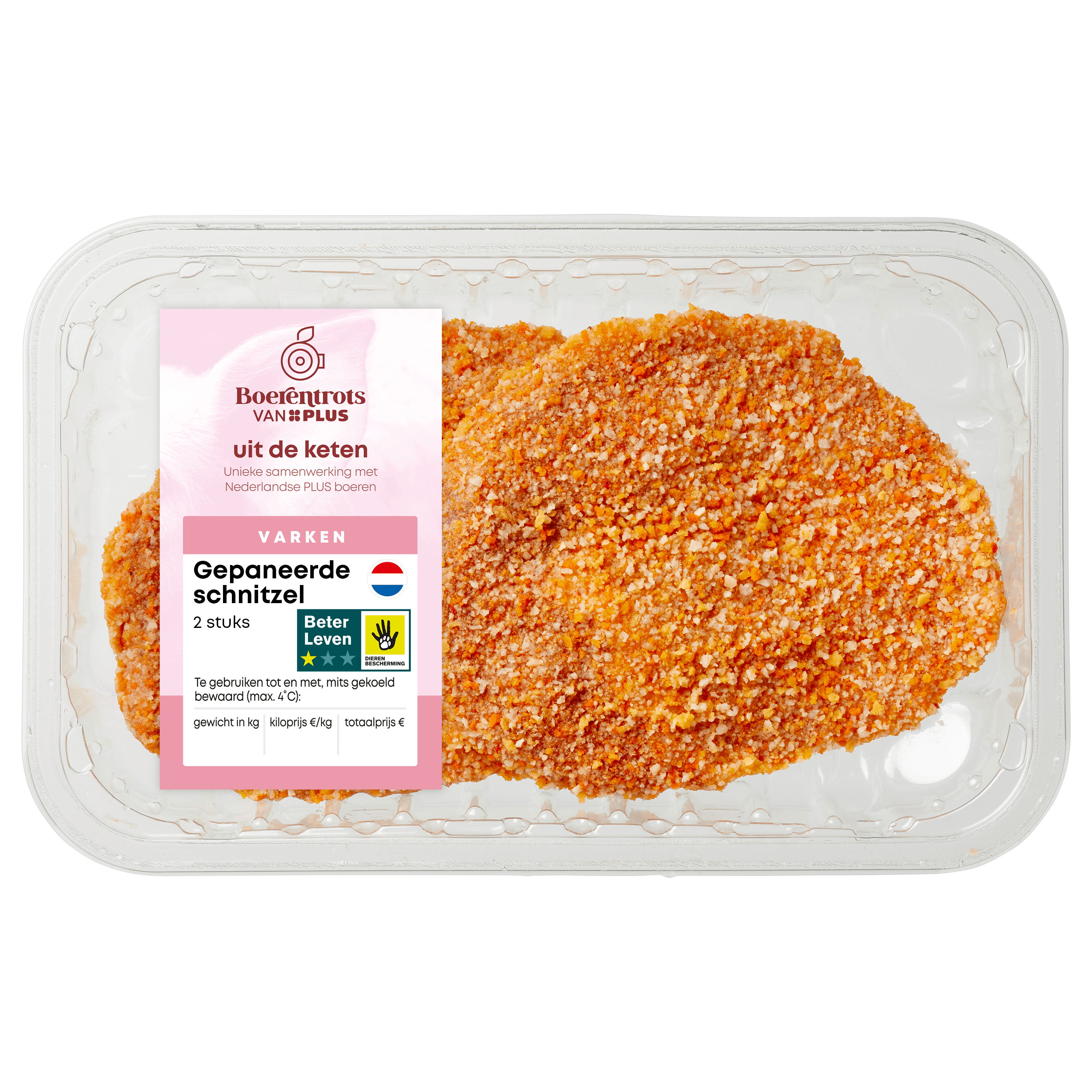 PLUS Boerentrots Gepaneerde schnitzel 2 st