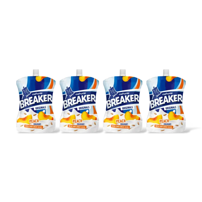Melkunie perzik yoghurt zonnebloempitten 4-pack