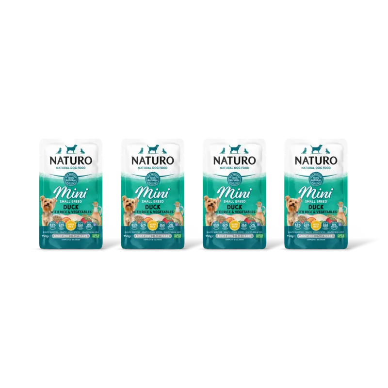 Naturo Adult mini duck & rice 4-pack