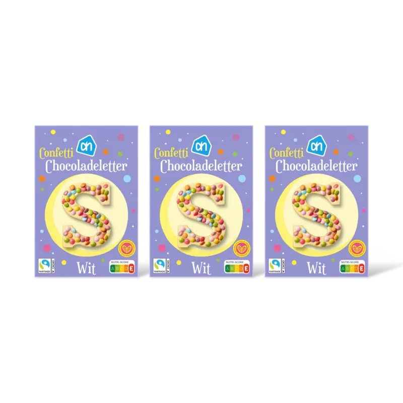 AH Letter confetti wit 3-pack