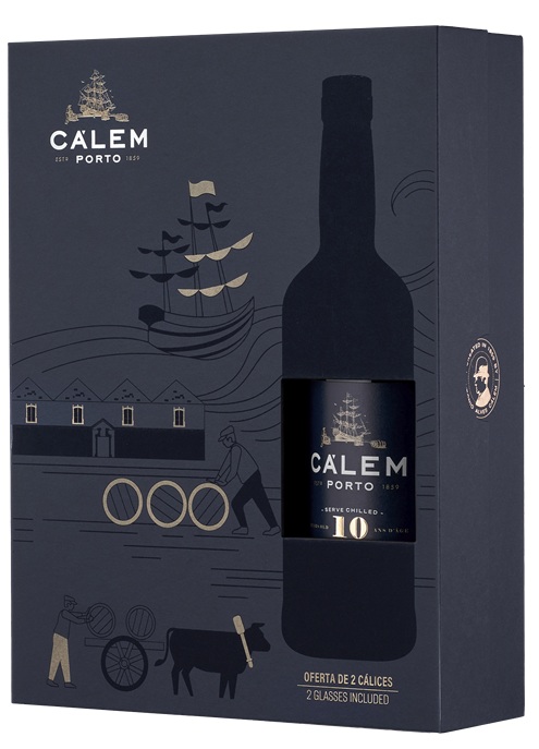 Calem 10 yrs met 2 glazen
