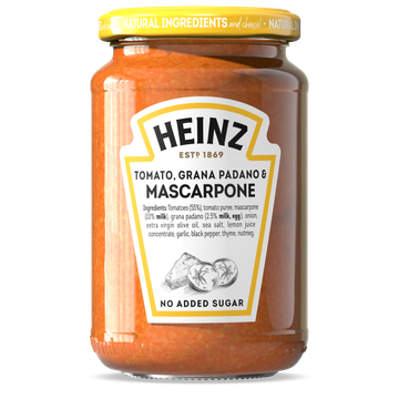 Heinz Pastasaus Tomaat, Grana Padano & Mascarpone 350g