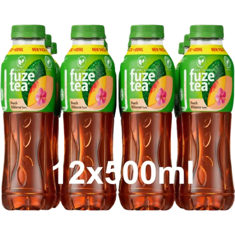 Fuze Tea Black tea peach hibiscus 12-pack