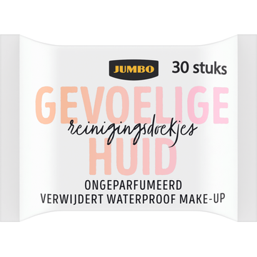 Jumbo Gezichtsreinigingsdoekjes voor de Gevoelige Huid 30 Stuks