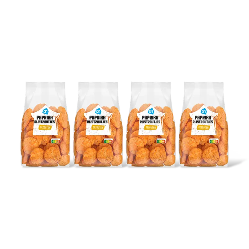 AH Paprika rijstzoutjes gezouten 4-pack