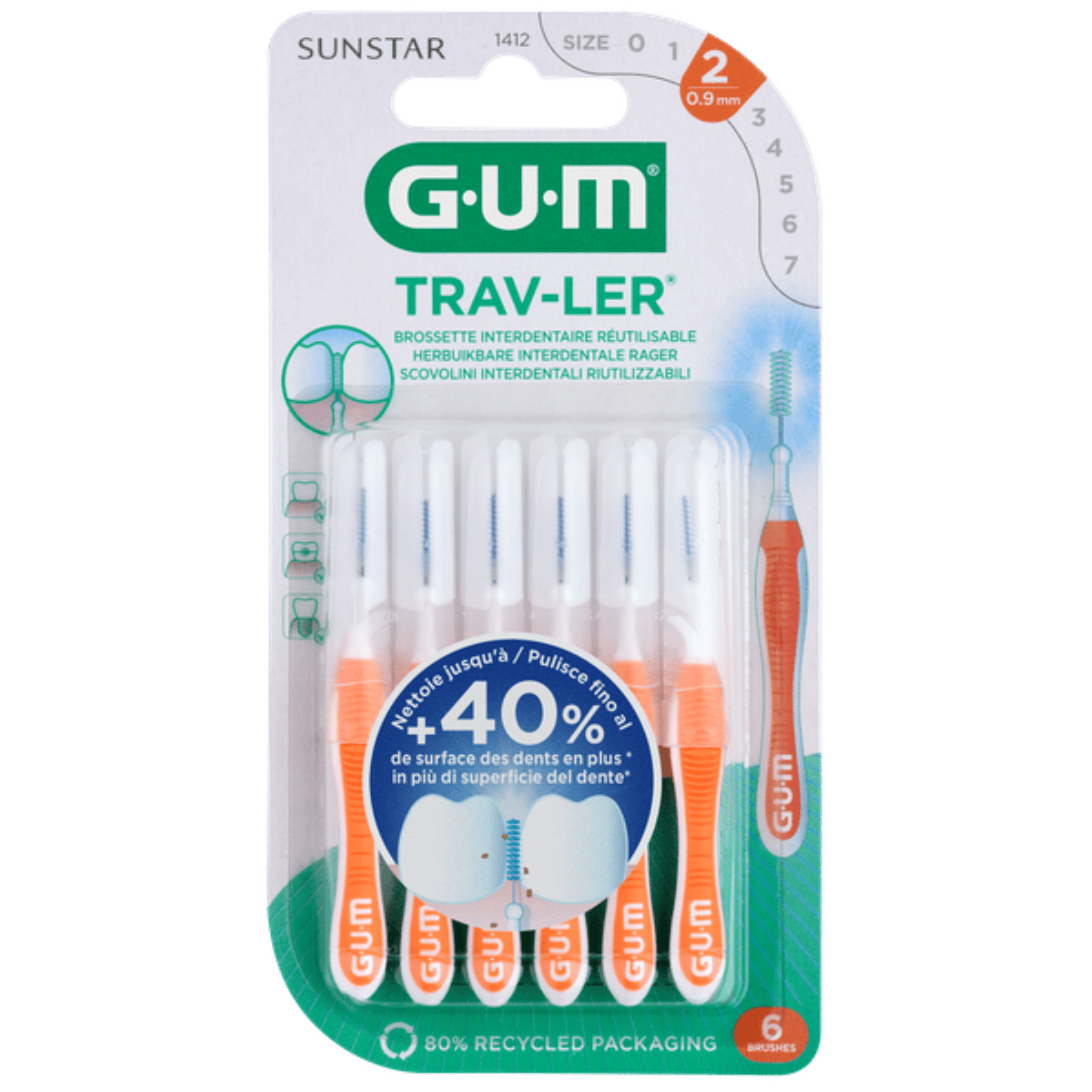 GUM Trav-ler rager 0.9mm