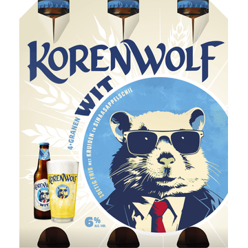 Gulpener Korenwolf 4-Granen Wit 6x300ML