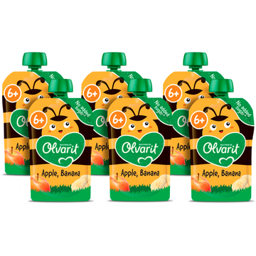 Olvarit Knijpfruit Appel Banaan 6+ Maanden 100 g