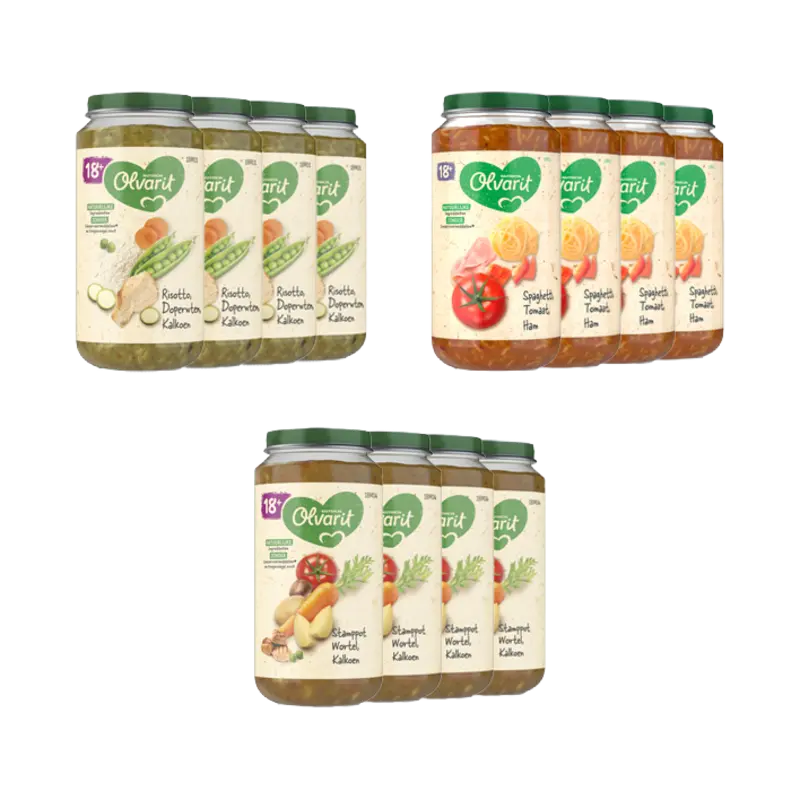Olvarit 18+ mnd variatiemenu maaltijd 12-pack