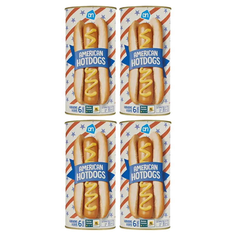 AH American hotdogs 4-pack