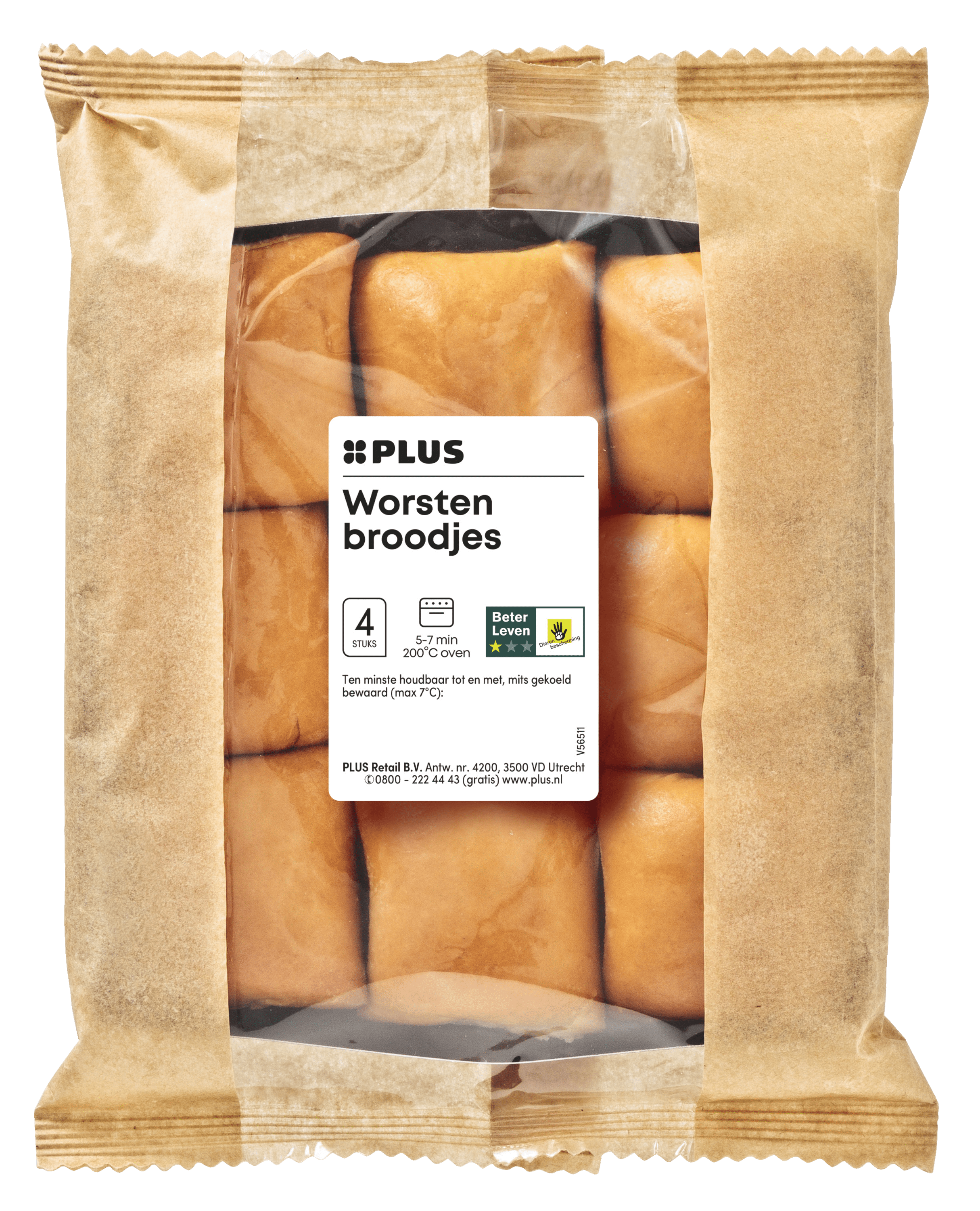 PLUS Worstenbroodjes mini