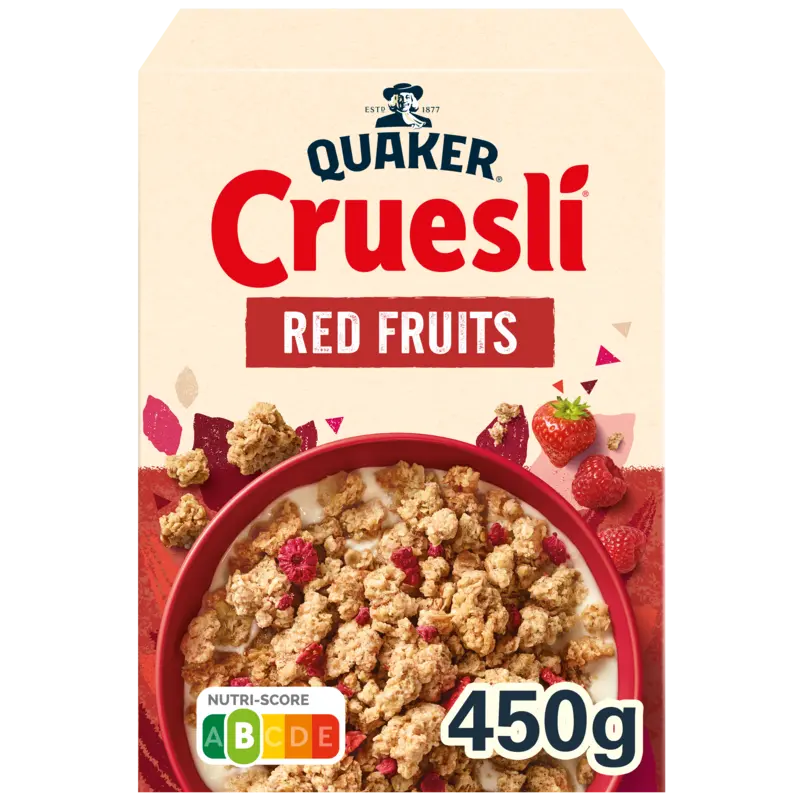 Quaker Cruesli rood fruit
