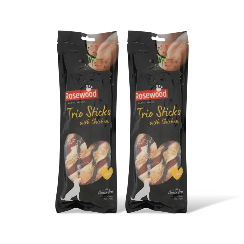 Rosewood Trio sticks with chicken large 2-pack