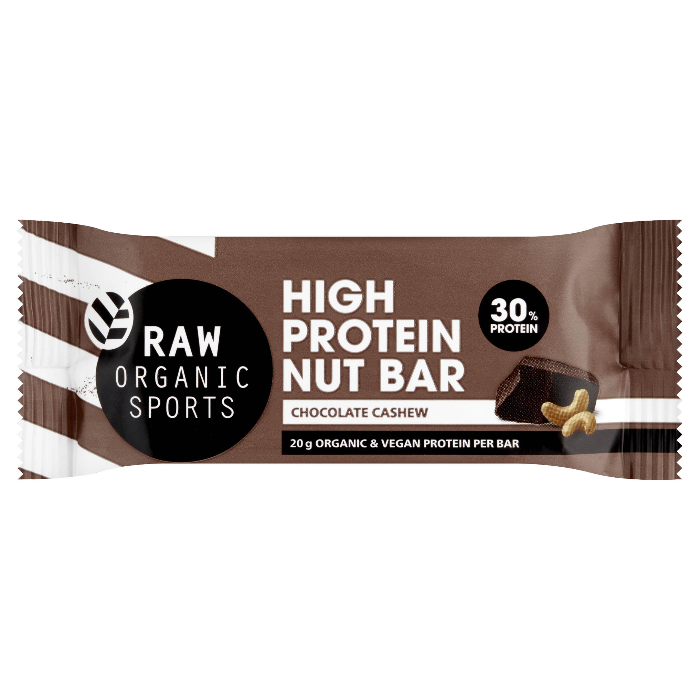 RAW Organic Sports High prot.bar choc sal ca fl 30%