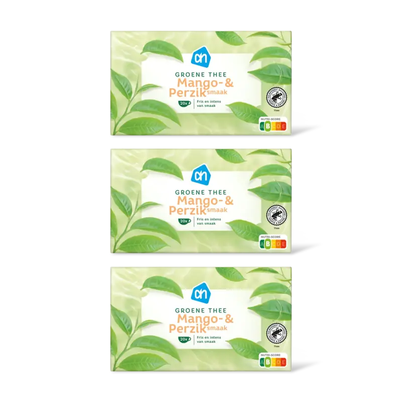 AH Groene thee mango & perziksmaak 3-pack