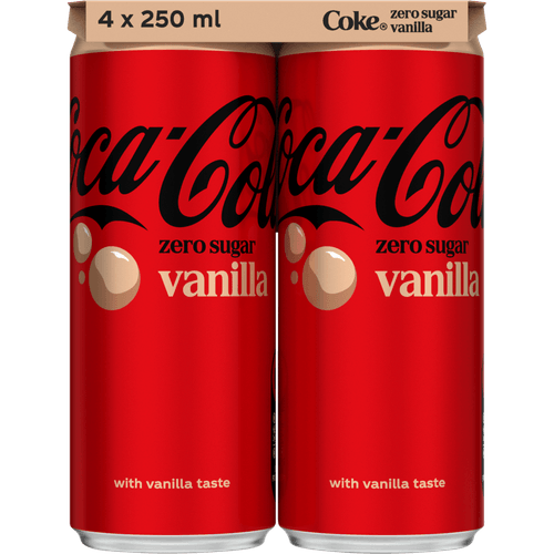 Coca-Cola Zero vanilla 4x25cl