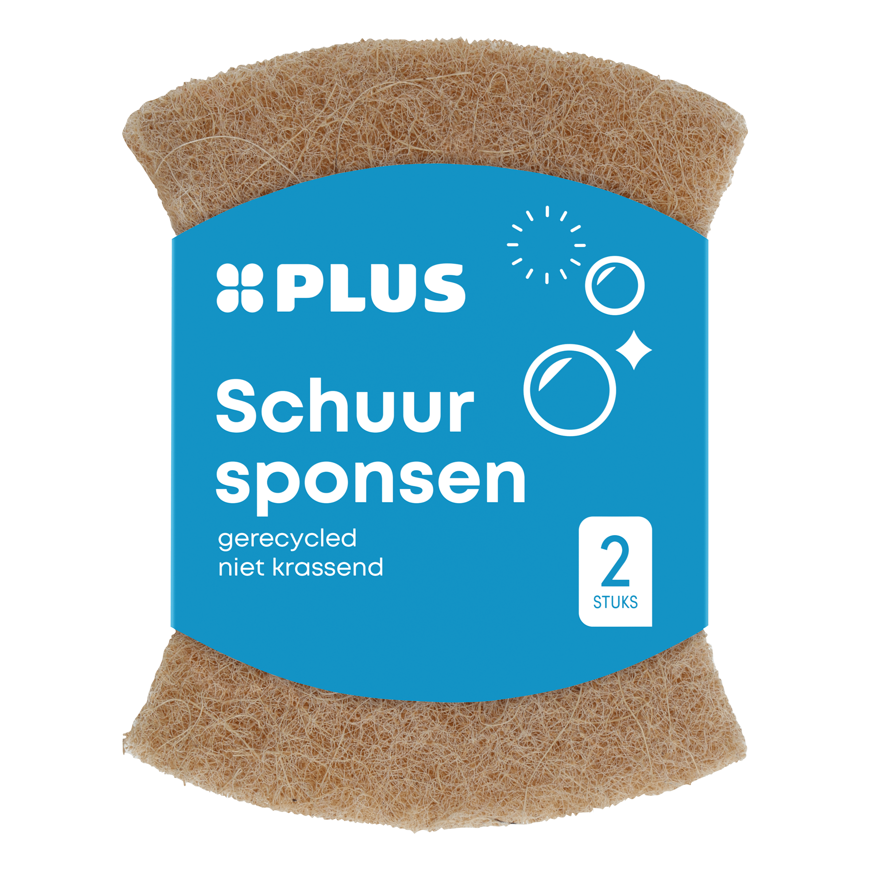 PLUS Gerecyclede schuurspons niet krassend