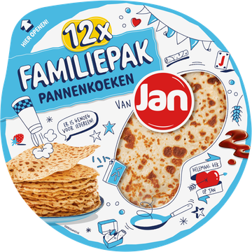 Jan Familiepak Pannenkoeken Naturel 12 Stuks 810 g