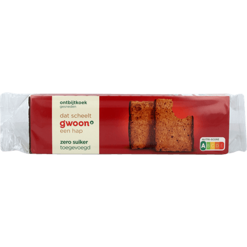 G'woon Ontbijtkoek gesneden 0% suiker
