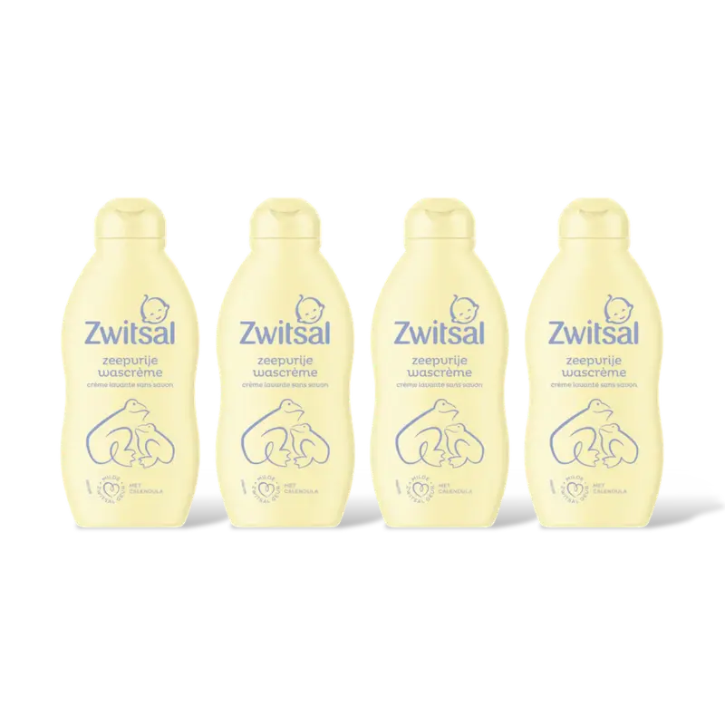 Zwitsal Baby zeepvrije wascrème 4pack