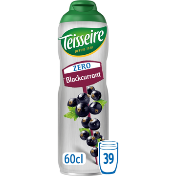 Teisseire Cassis Blackcurrant Zero Sugar 60 cl
