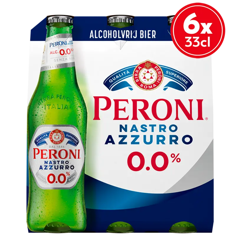 Peroni Nastro azzurro 0.0 bier 6-pack