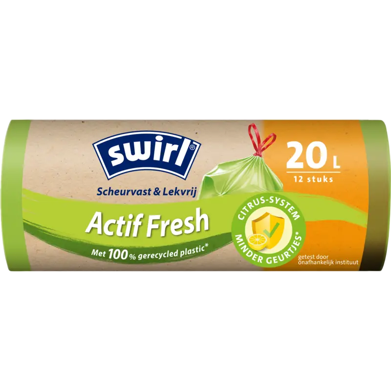 Swirl Vuilniszakken met actif fresh 20 liter