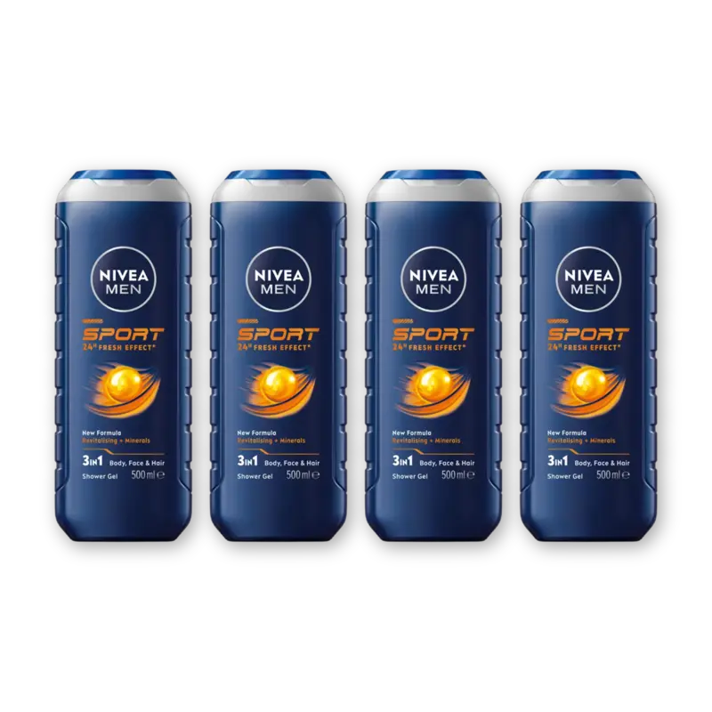 NIVEA Men sport douchegel 4-pack