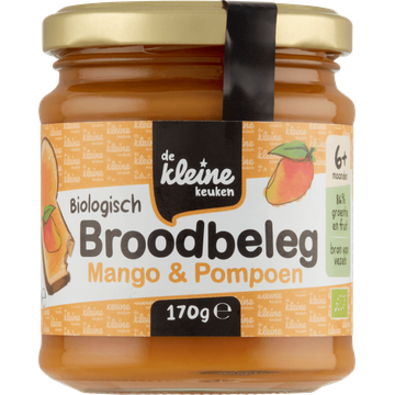 De Kleine Keuken Biologisch Broodbeleg Mango & Pompoen 6+ Maanden 170 g