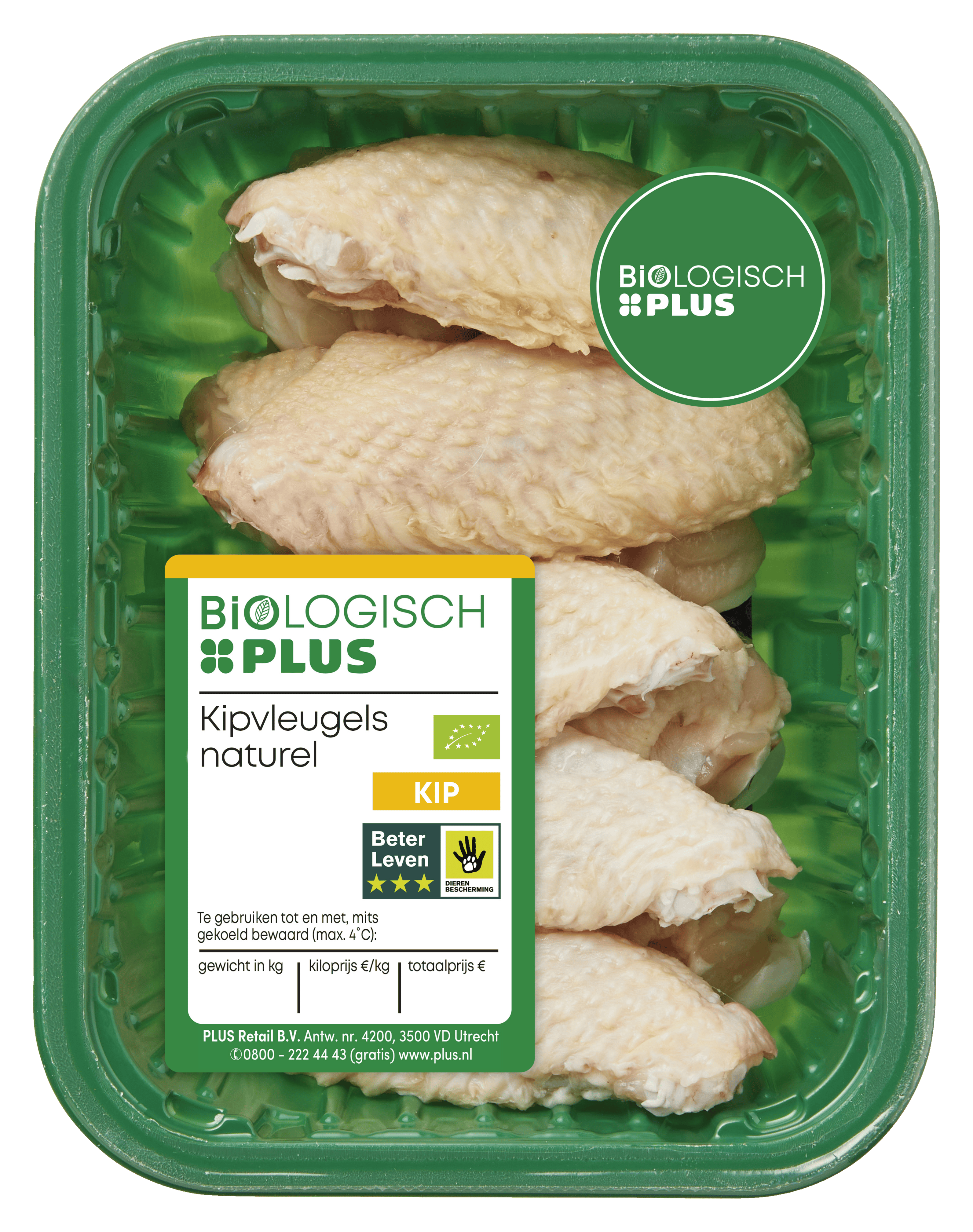 Biologisch PLUS Kipvleugels naturel
