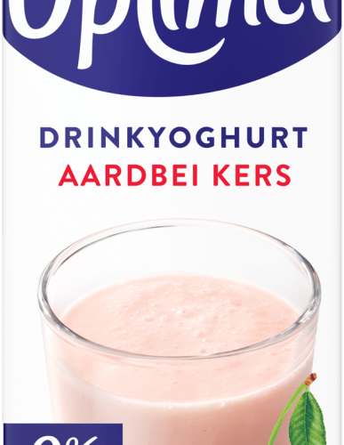 Optimel Drinkyoghurt aardbei-kers 0% vet