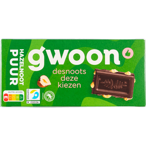 G'woon Chocoladereep puur hazelnoot