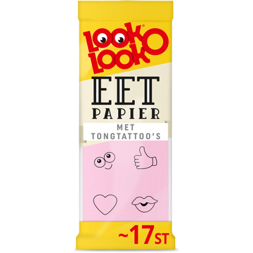 Look-O-Look Eetpapier met 6 Tongtattoo's 40 g