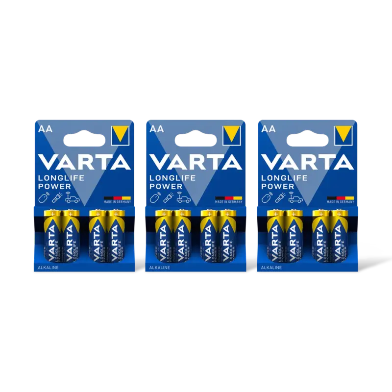 Varta Longlife power AA alkaline batterij 3pk