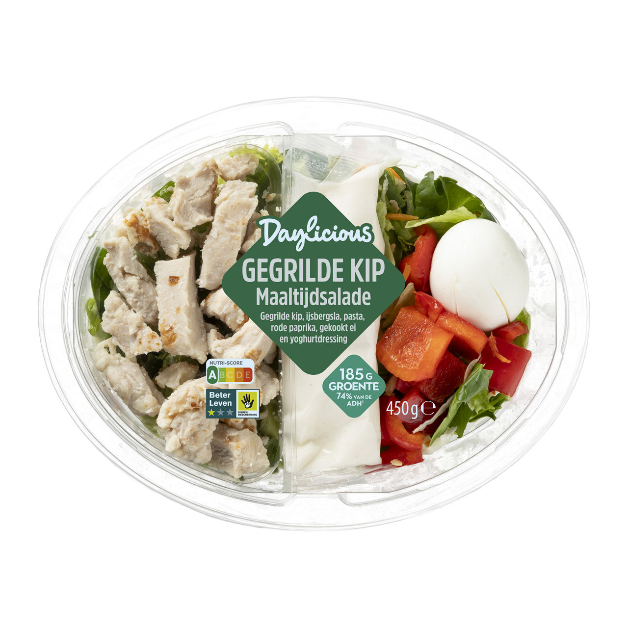 Maaltijdsalade gegrilde kip