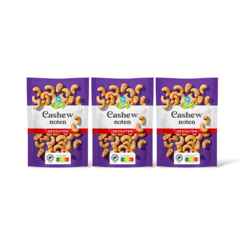 AH Biologisch Ongebrande cashewnoten 3-pack