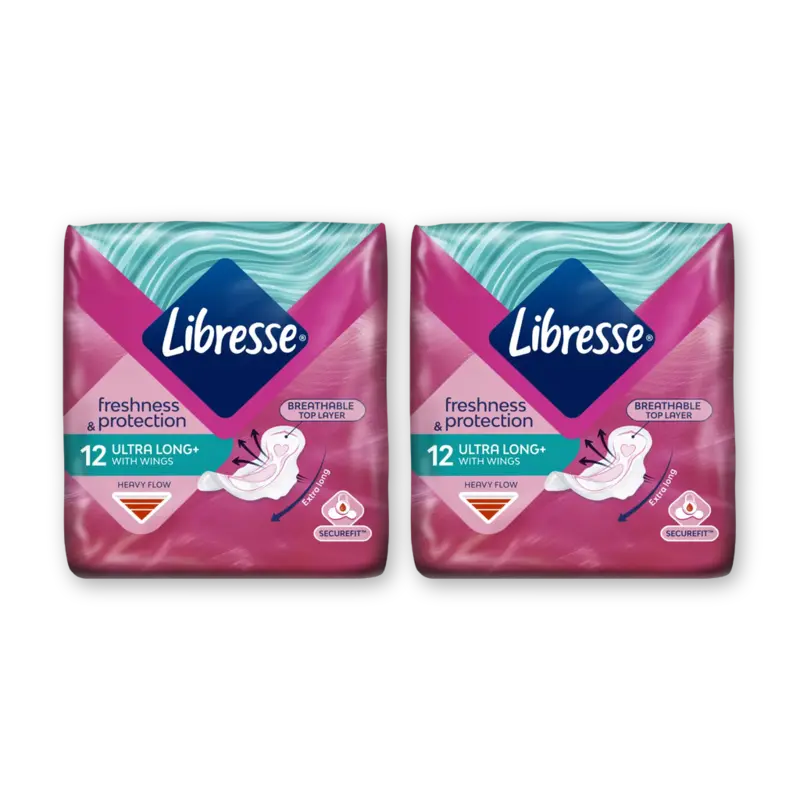 Libresse Ultra long+ wings maandverband 2-pack