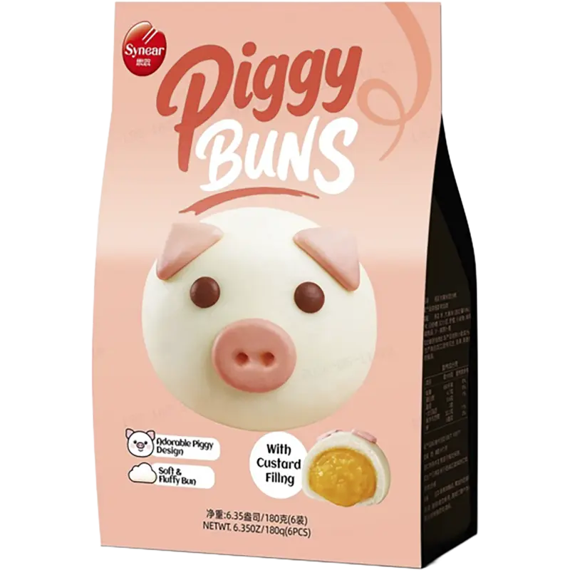 Synear Piggy buns met custard vulling