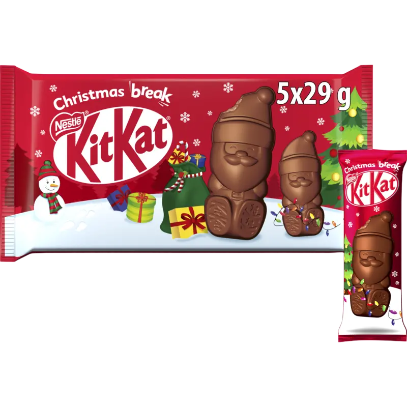 Kitkat Melkchocolade kerstman 5-pack