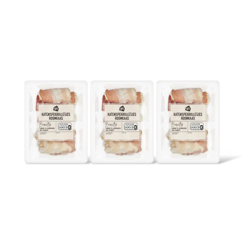 AH Katenspekrolletjes roomkaas 3-pack