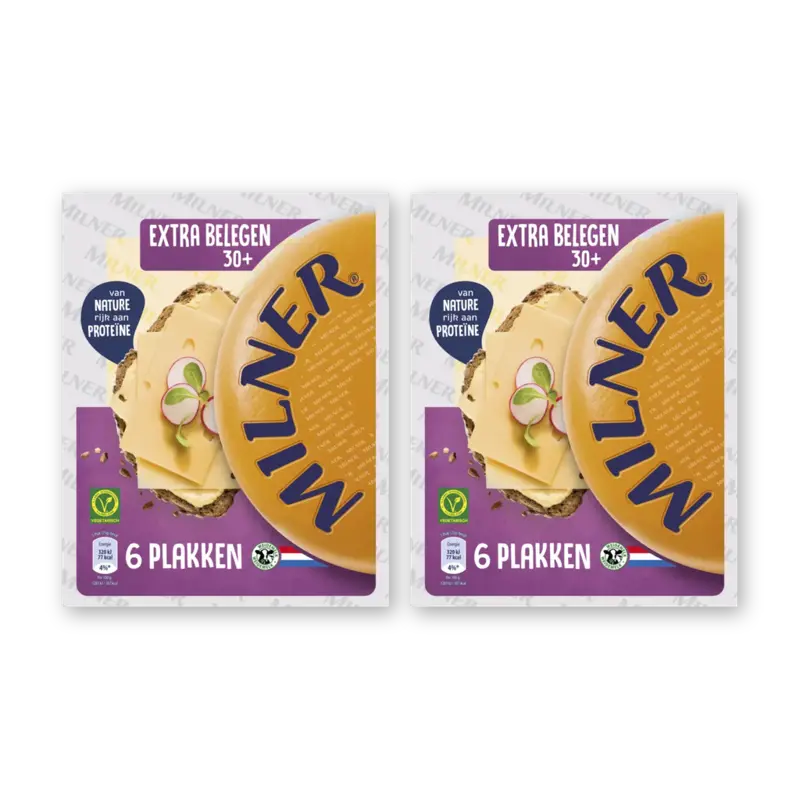 Milner Extra belegen 30+ plakken 2-pack