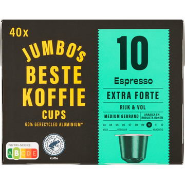 Jumbo's Espresso Extra Forte Koffiecups 40 Stuks