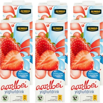 Jumbo Aardbei Yoghurtdrink 6 x 1 L