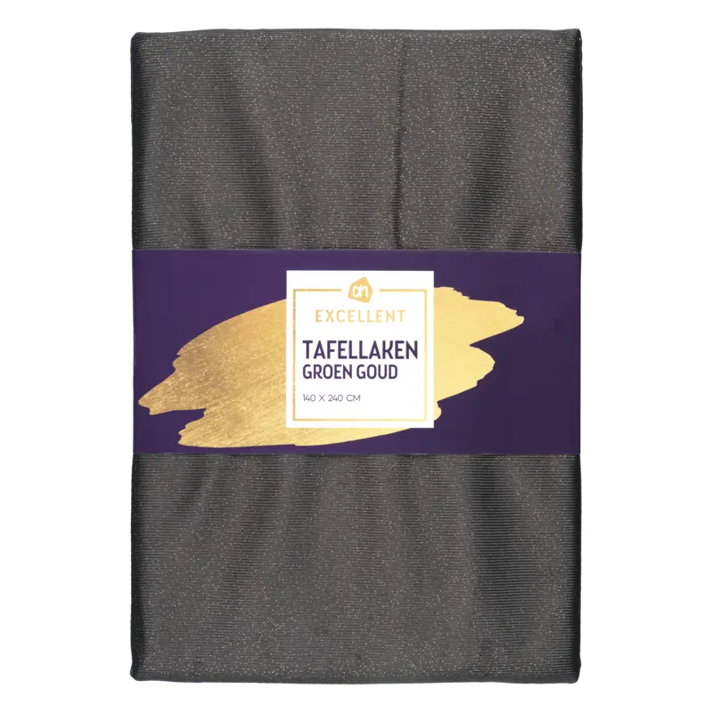 AH Excellent Tafellaken groen goud 140x240cm