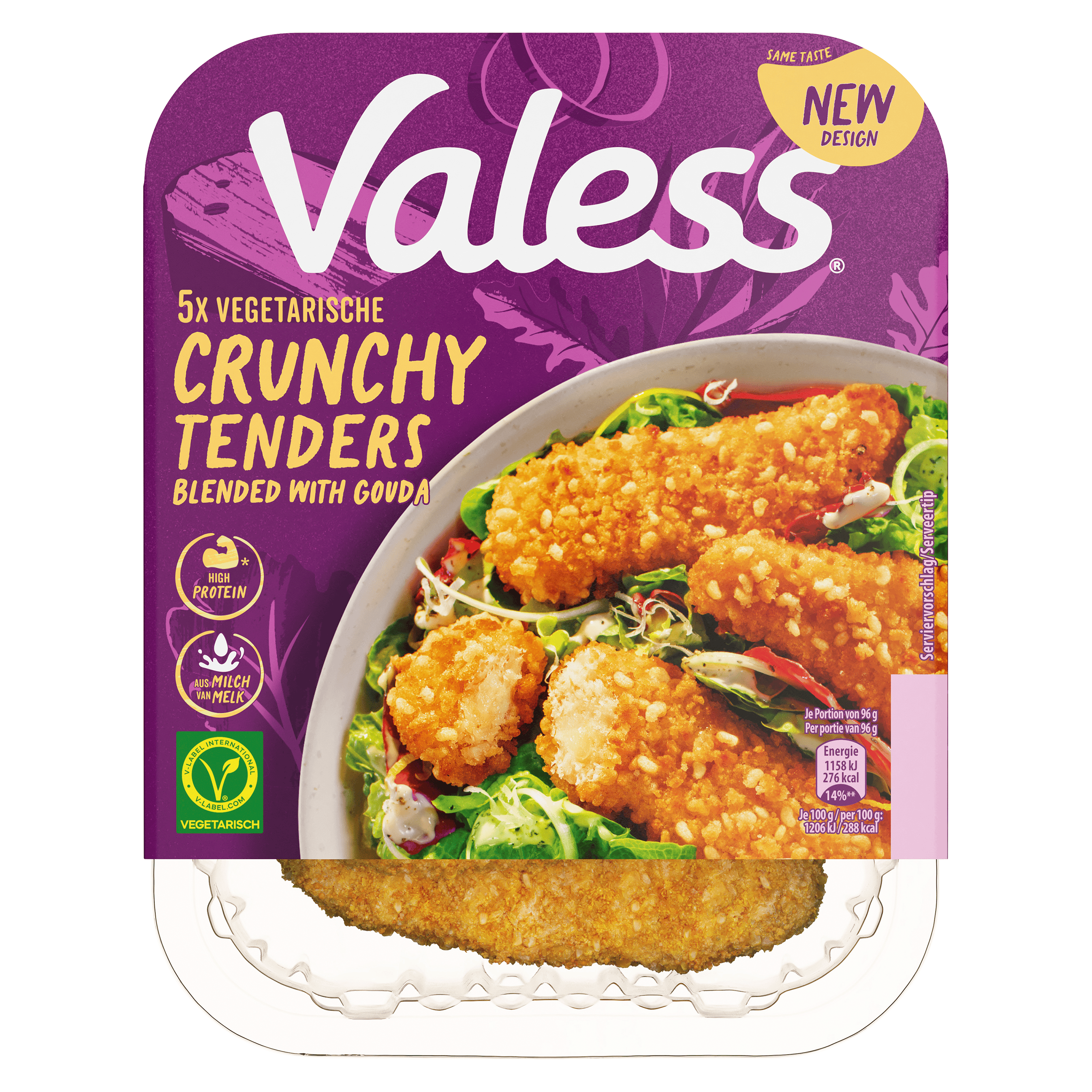 Valess Crunchy Tenders blended with cheese